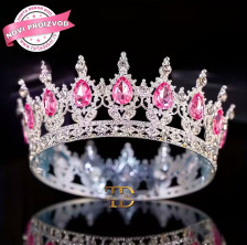 KRUNA MISS - Metal - Srebro Roza